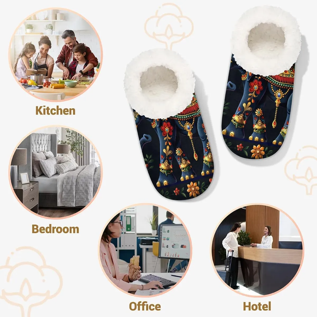 Closed Back Slippers for Women Men Cozy Warm House Slippers Indoor Outdoor House Shoes