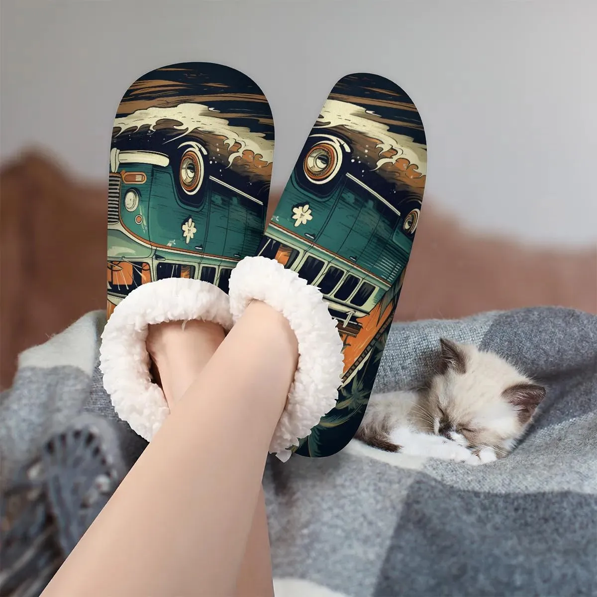 Closed Back Slippers for Women Men Cozy Warm House Slippers Indoor Outdoor House Shoes