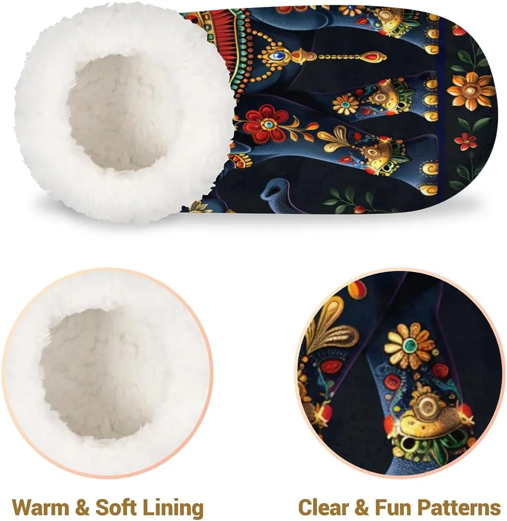 Closed Back Slippers for Women Men Cozy Warm House Slippers Indoor Outdoor House Shoes