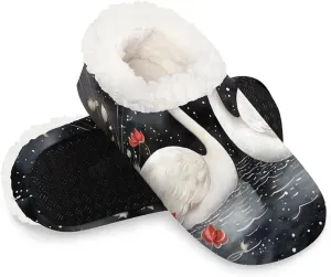 Closed Back Slippers for Women Men Cozy Warm House Slippers Indoor Outdoor House Shoes