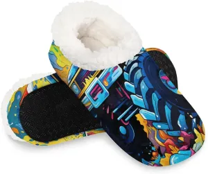 Closed Back Slippers for Women Men Cozy Warm House Slippers Indoor Outdoor House Shoes