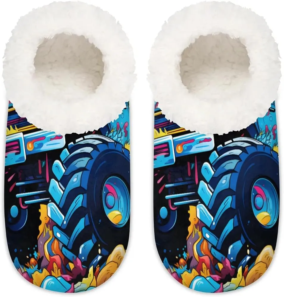 Closed Back Slippers for Women Men Cozy Warm House Slippers Indoor Outdoor House Shoes