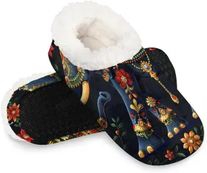 Closed Back Slippers for Women Men Cozy Warm House Slippers Indoor Outdoor House Shoes