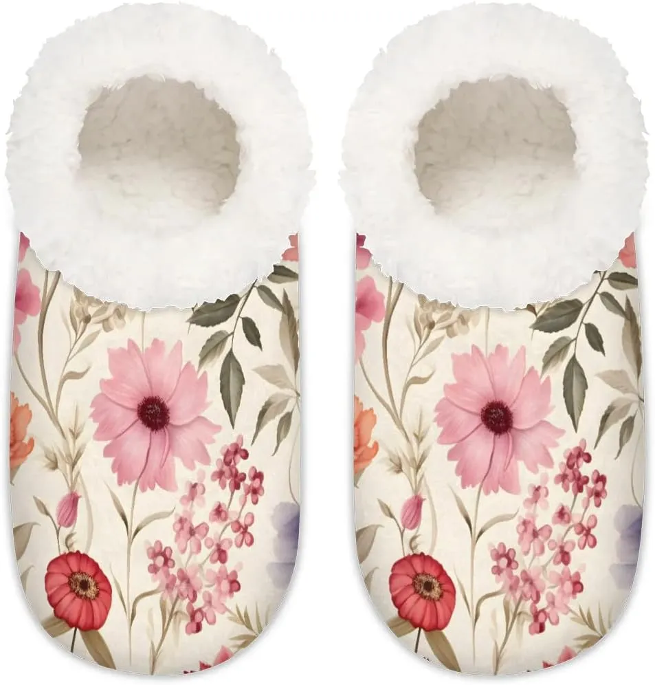 Closed Back Slippers for Women Men Cozy Warm House Slippers Indoor Outdoor House Shoes