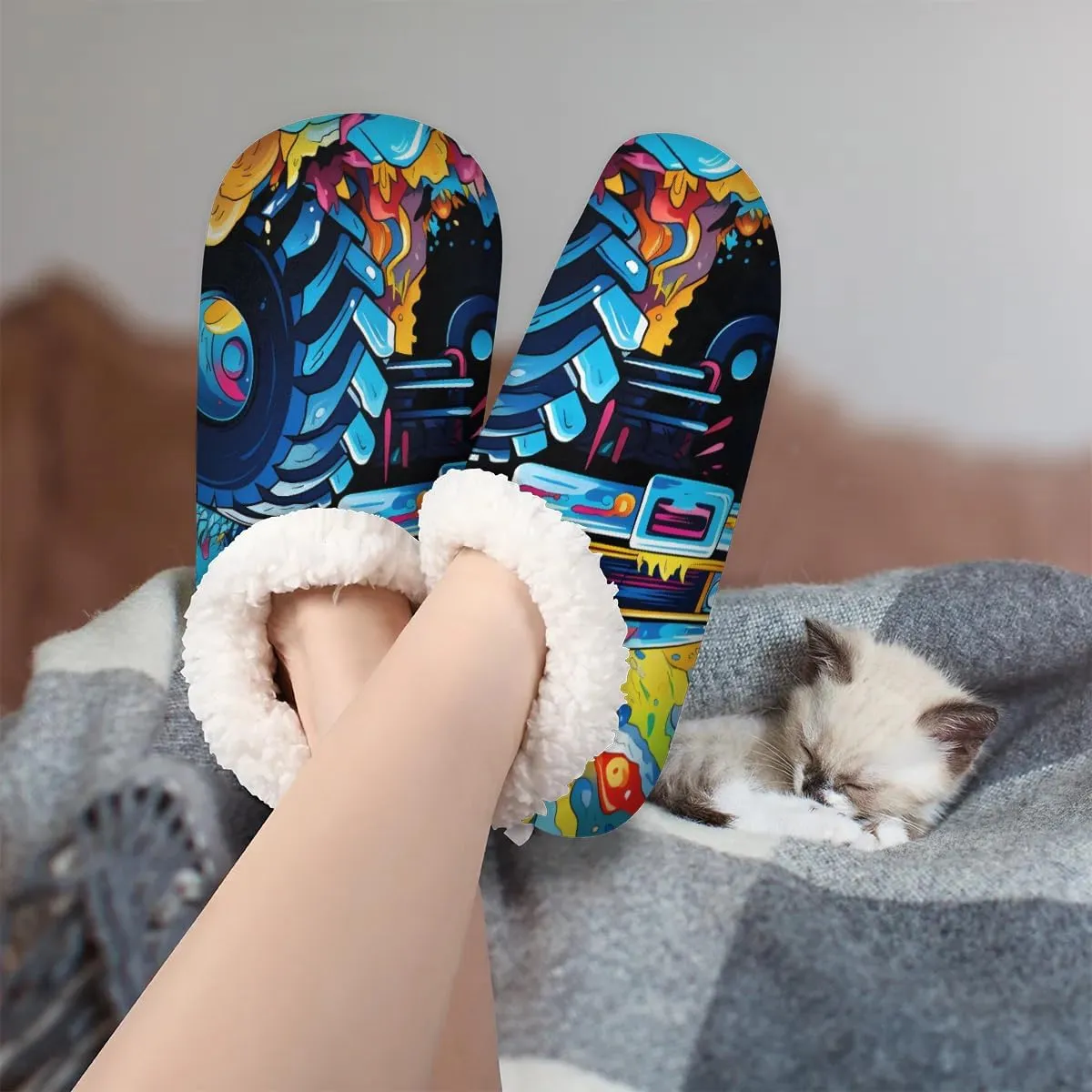 Closed Back Slippers for Women Men Cozy Warm House Slippers Indoor Outdoor House Shoes