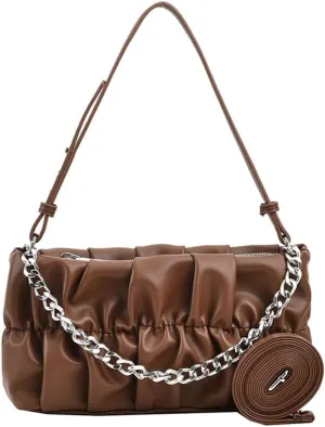 Cloud Like Shoulder Bag Pleated Underarm Bag Shoulder Bag Cloud Like Underarm for Women Work Travel Dating