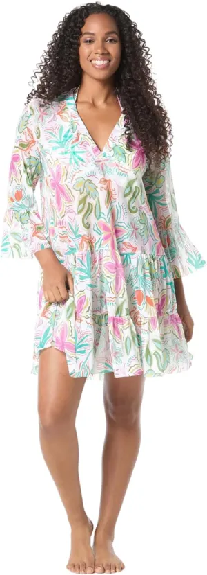 COCO REEF Enchantment Loose Fit Summer Dress – Swimsuit Cover Up Tunic for Resort, Cruise, or Beach Vacation