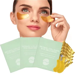 Collagen Eye Patches for Dark Circles and Puffiness, Under Eye Masks with Anti-Aging Collagen and Hyaluronic Acid, Hydrating Eye Pads for Puffy Eyes, Wrinkles, Fine Lines, 30 Pairs for Women & Men