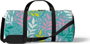 Colorful Twigs Leaves Sports Duffel Bag Travel Gym Tote Bags Lightweight Durable Shoulder Strap Waterproof Polyester Outside Mesh Pocket Overnight Trip Duffel Bag for Women Men