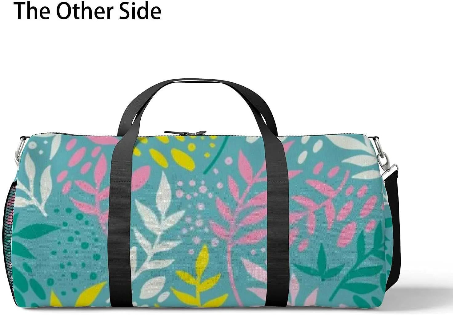Colorful Twigs Leaves Sports Duffel Bag Travel Gym Tote Bags Lightweight Durable Shoulder Strap Waterproof Polyester Outside Mesh Pocket Overnight Trip Duffel Bag for Women Men