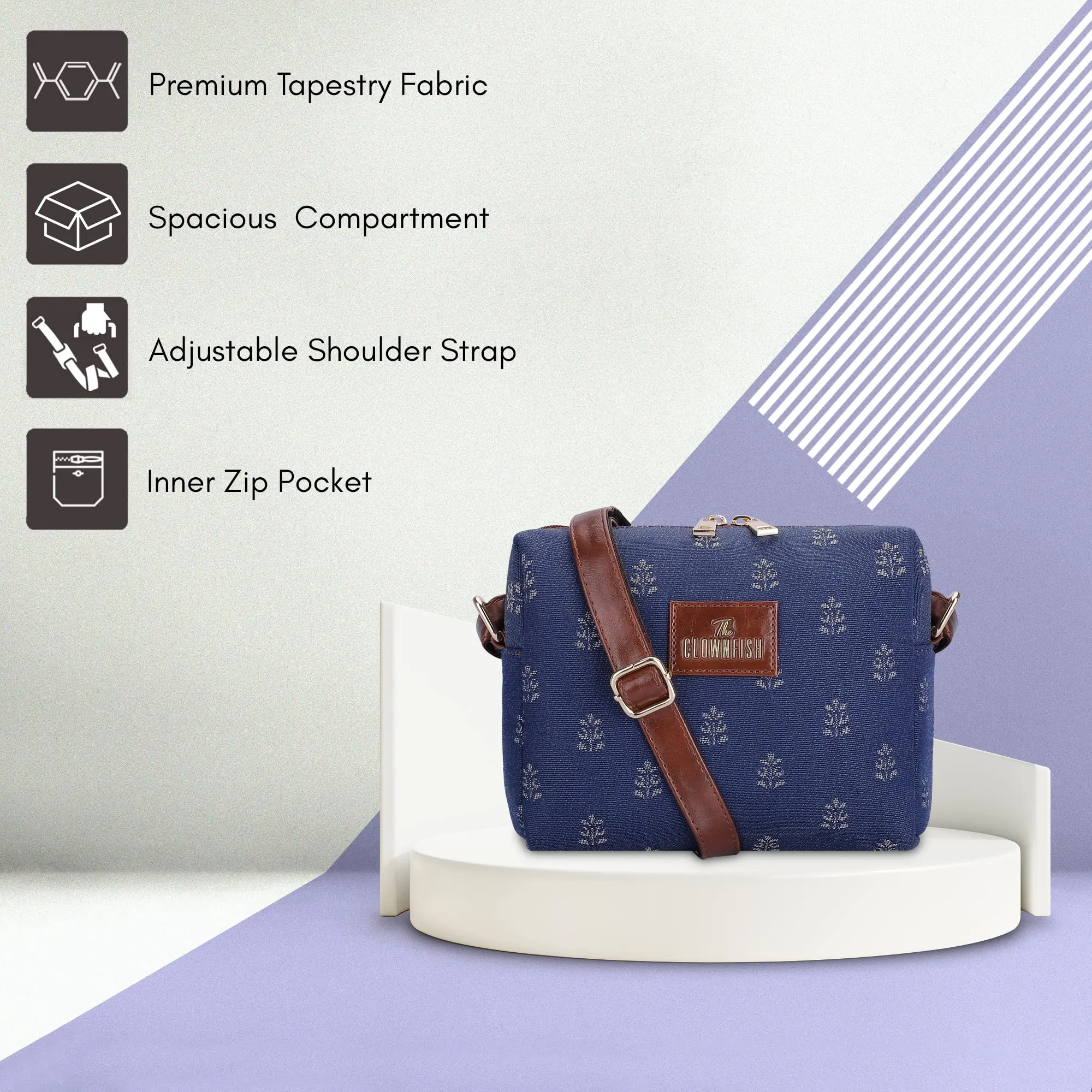 Combo: Denim Blue Sling & Handbag Set for Women | Stylish & Durable | Lightweight