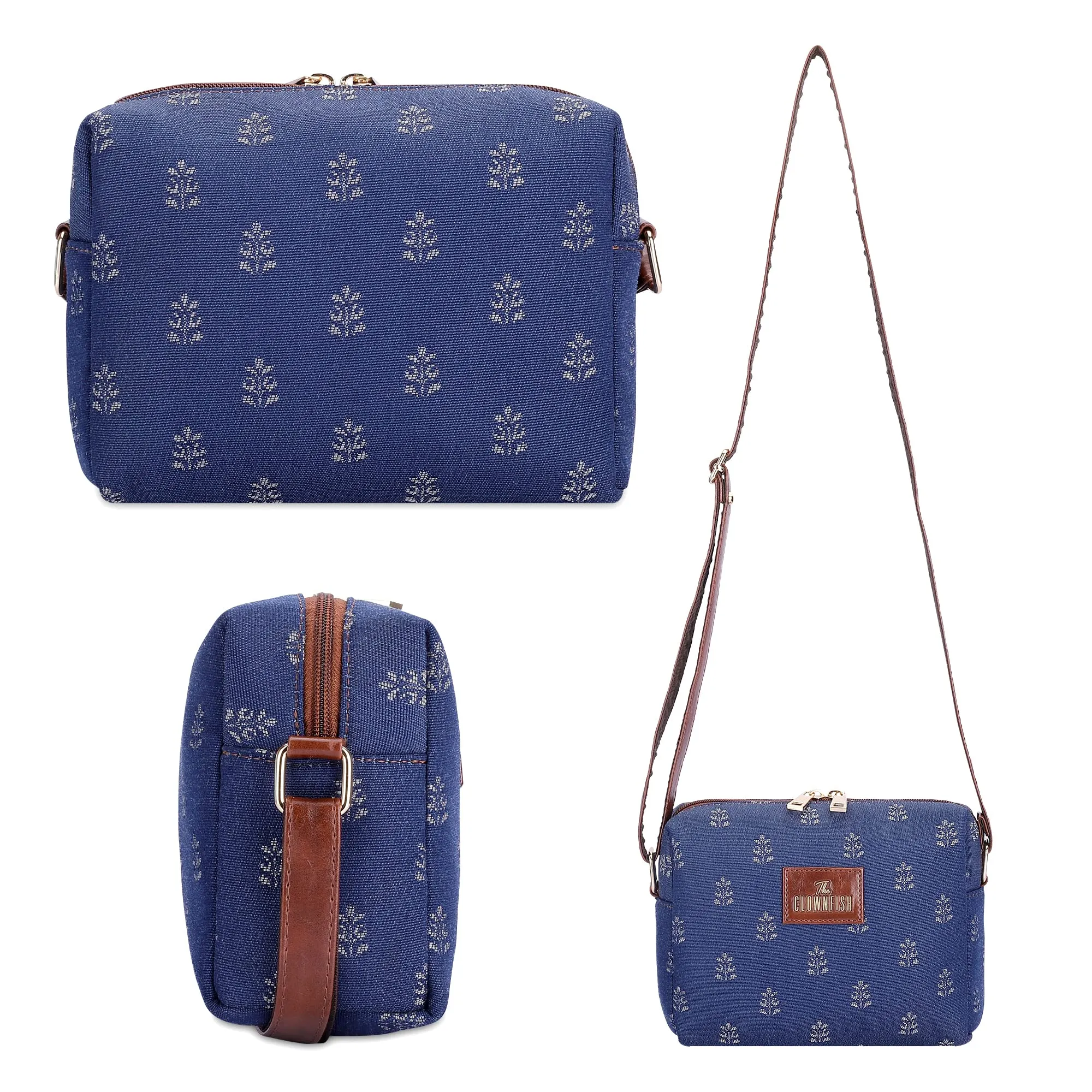 Combo: Denim Blue Sling & Handbag Set for Women | Stylish & Durable | Lightweight