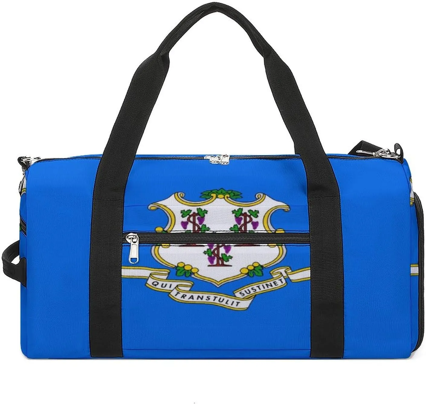 Connecticut State Flag Gym Bag-Workout Organizer with Water Resistant Compartments for Gym Lovers, style-40-6