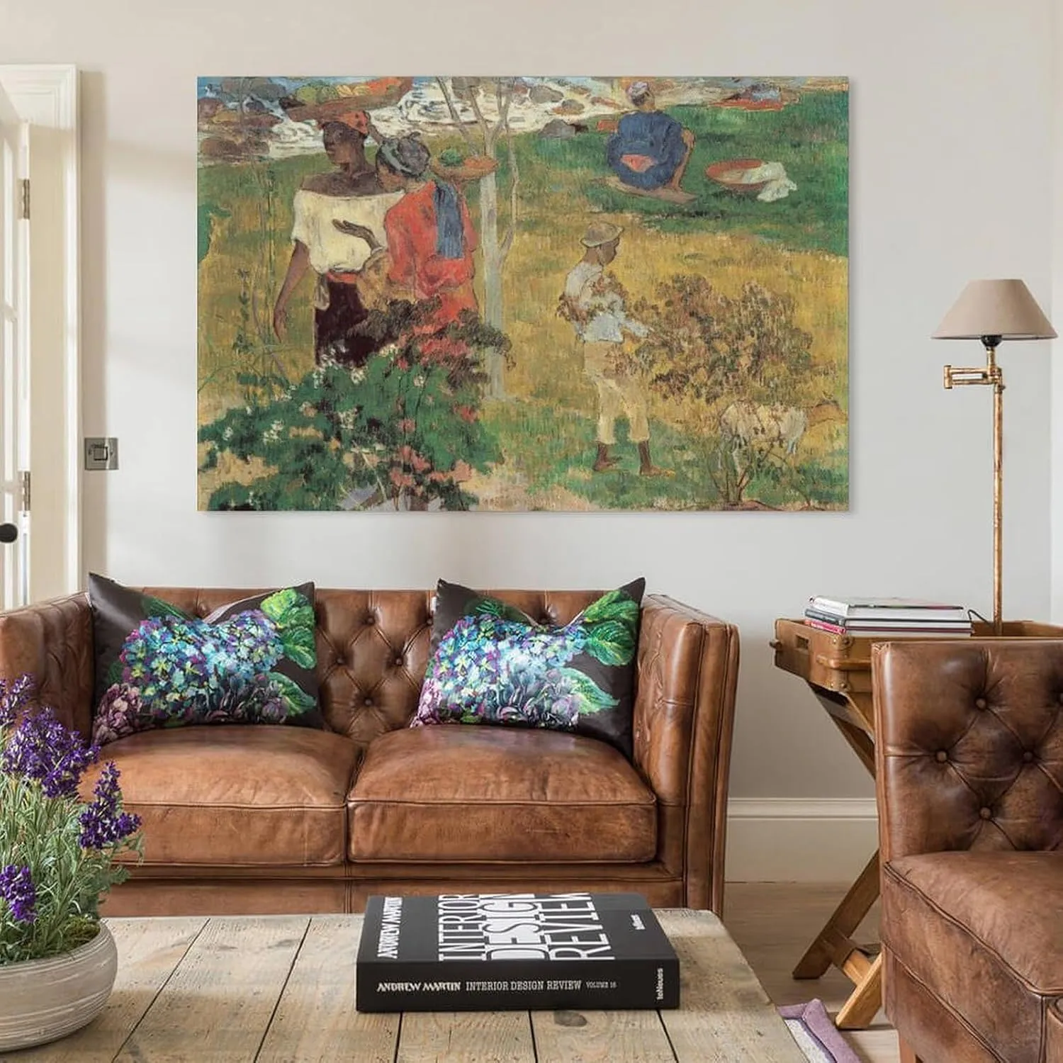 Conversation Tropiques by Paul Gauguin, Art Poster Wall Art Picture Painting Poster Canvas Print Posters Artworks Bedroom Living Room Decor 24x36inch(60x90cm)