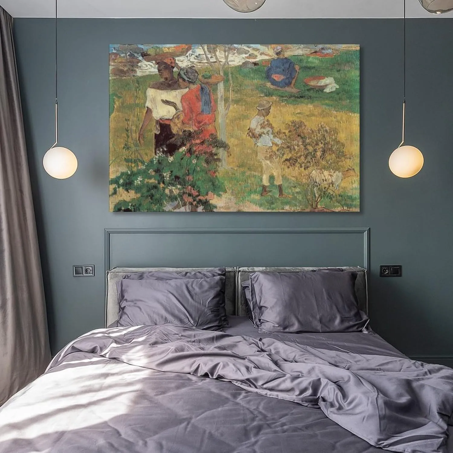 Conversation Tropiques by Paul Gauguin, Art Poster Wall Art Picture Painting Poster Canvas Print Posters Artworks Bedroom Living Room Decor 24x36inch(60x90cm)
