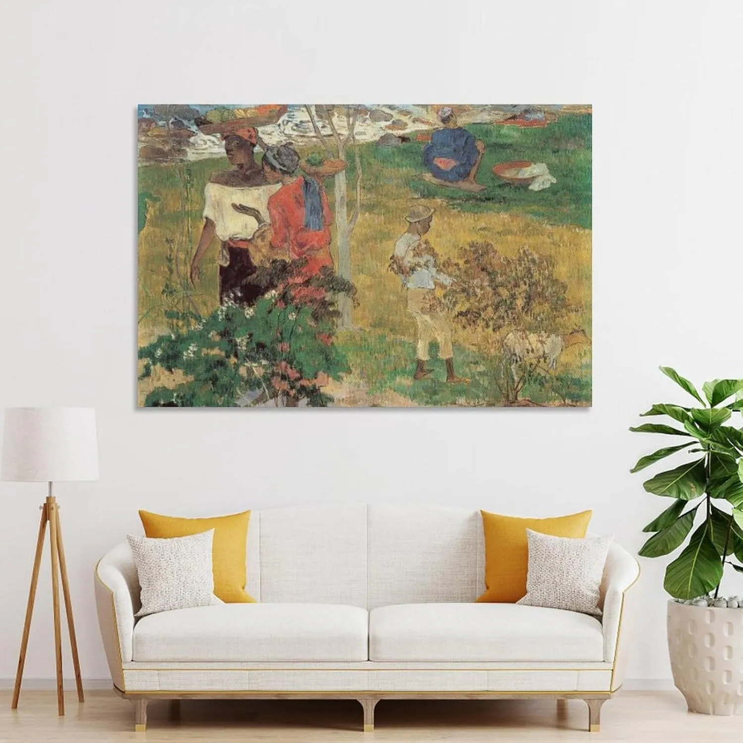 Conversation Tropiques by Paul Gauguin, Art Poster Wall Art Picture Painting Poster Canvas Print Posters Artworks Bedroom Living Room Decor 24x36inch(60x90cm)