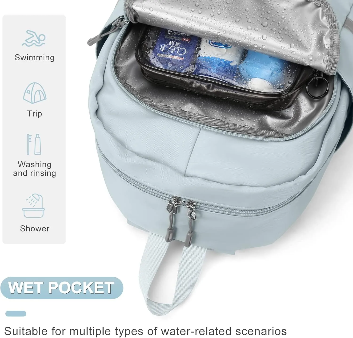 Coofay Gym Backpack for Women - Waterproof, Lightweight, Large Travel Sports Gym Bag with Shoe Compartment