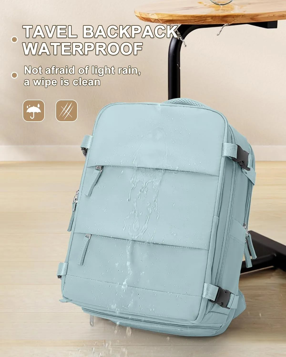 coowoz Travel Backpack Carry On for Women Man Gym Backpack with Laptop Compartment Mochila de Viaje Teacher Personal Item Backpack Airplane Accessories Must Haves Blue Small