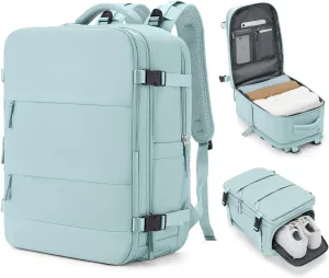 coowoz Travel Backpack Carry On for Women Man Gym Backpack with Laptop Compartment Mochila de Viaje Teacher Personal Item Backpack Airplane Accessories Must Haves Blue Small