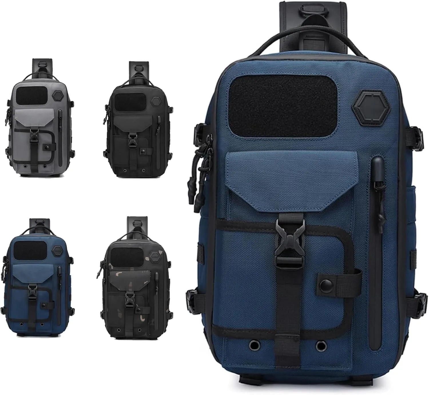 Cosmos Explorer Sling Bag, Anti Theft Tactical Sling Backpack, Outdoor Hiking Waterproof Crossbody Shoulder