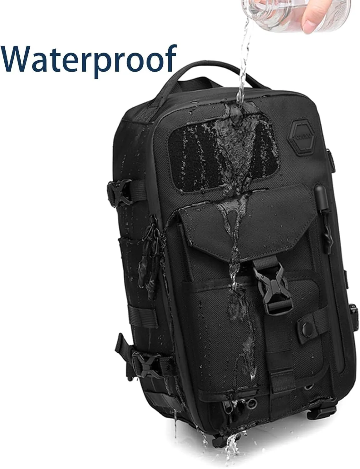 Cosmos Explorer Sling Bag, Anti Theft Tactical Sling Backpack, Outdoor Hiking Waterproof Crossbody Shoulder