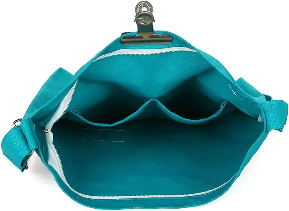Covelin Women's Retro Large Size Canvas Shoulder Bag Hobo Crossbody Handbag Casual Tote