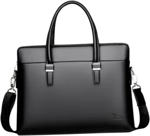 Cow Leather Laptop Bag for Men Business Bag Waterproof Messenger Bag Stylish Briefcase