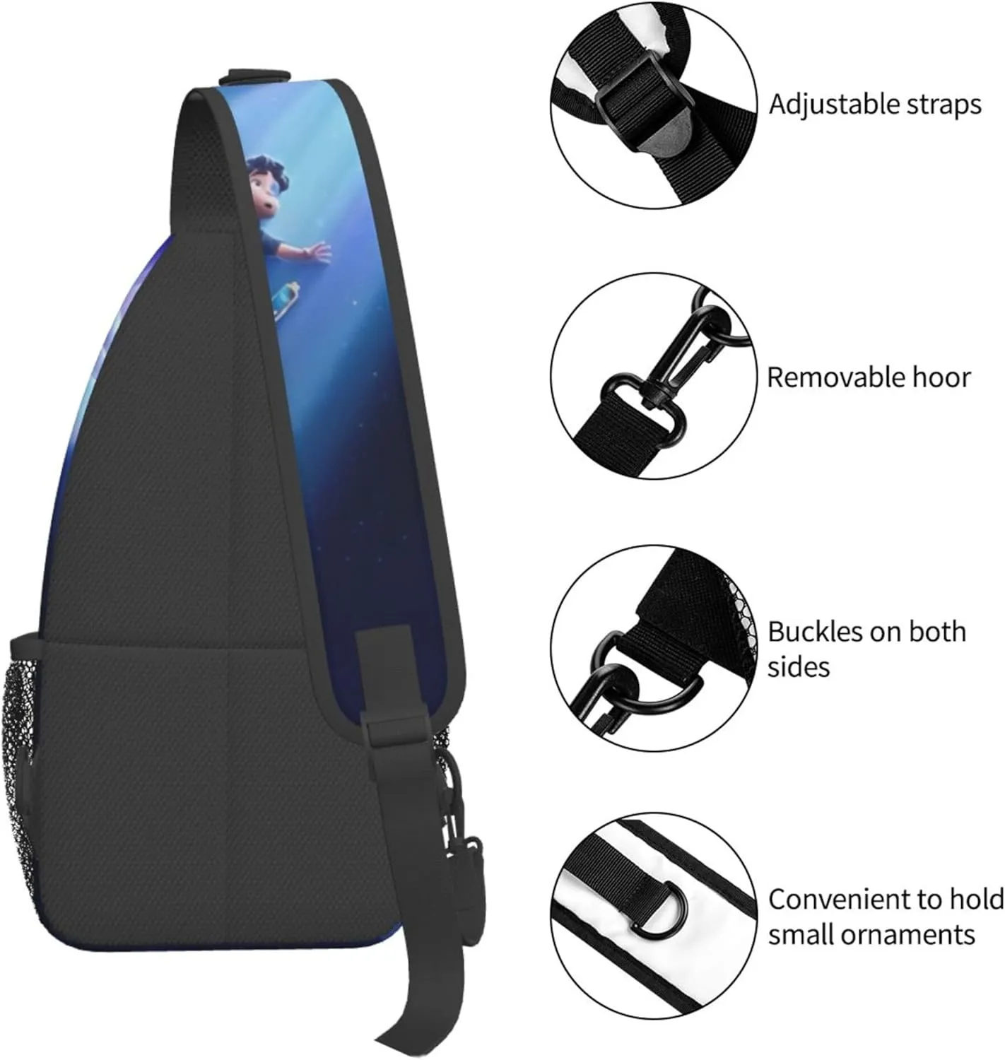 Cross Chest Bag Diagonally Sling Backpack Casual The Elio universe called Crossbody Shoulder Bag Travel Hiking Daypack Shoulder Bag pack Men Women Gifts