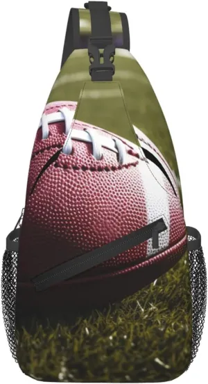 Cross Chest Bag Sling Backpack American Football Sling Bag Crossbody Shoulder Bag Travel Hiking Daypack