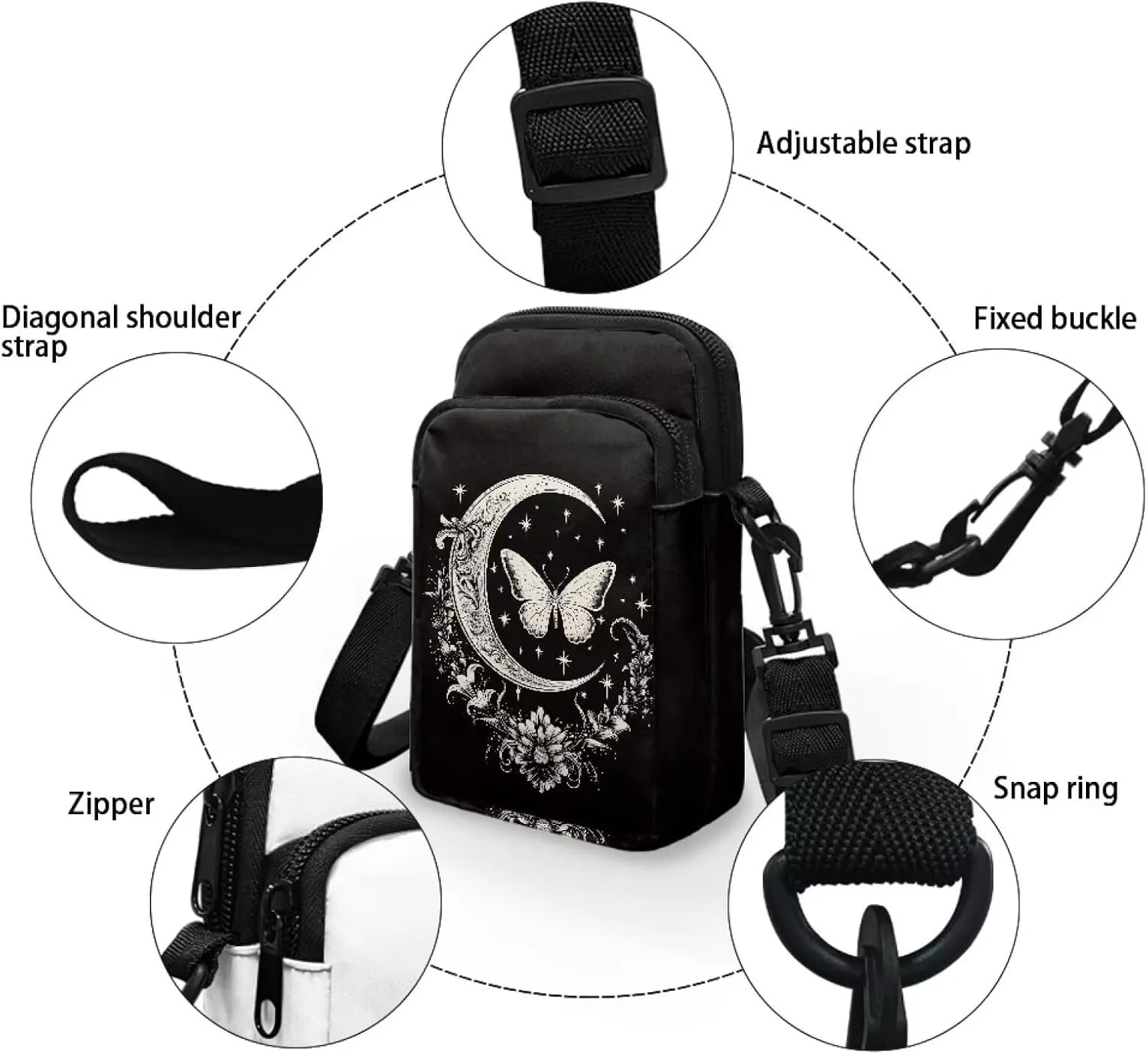 Crossbody Backpack for Women Sling Bag with Adjustable Strap Women Cross Body Chest Bag Mini Purse