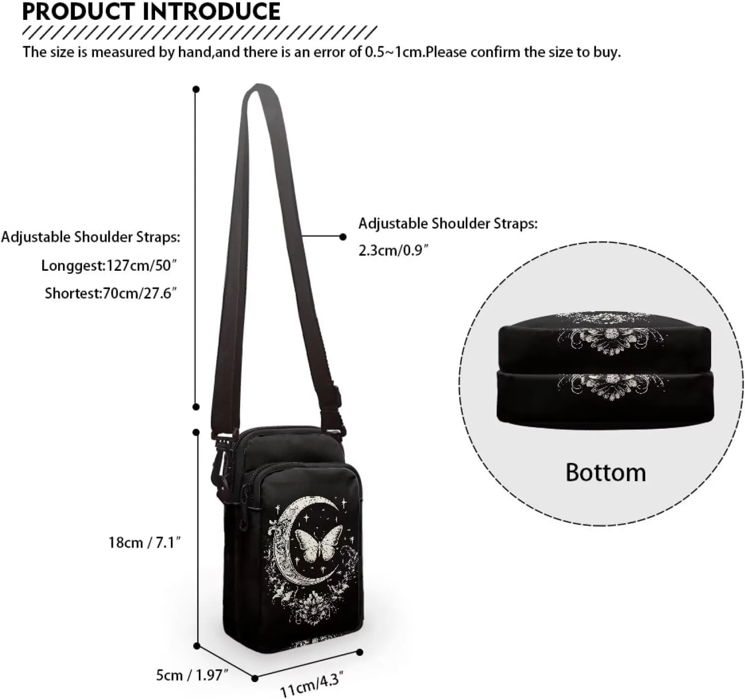 Crossbody Backpack for Women Sling Bag with Adjustable Strap Women Cross Body Chest Bag Mini Purse