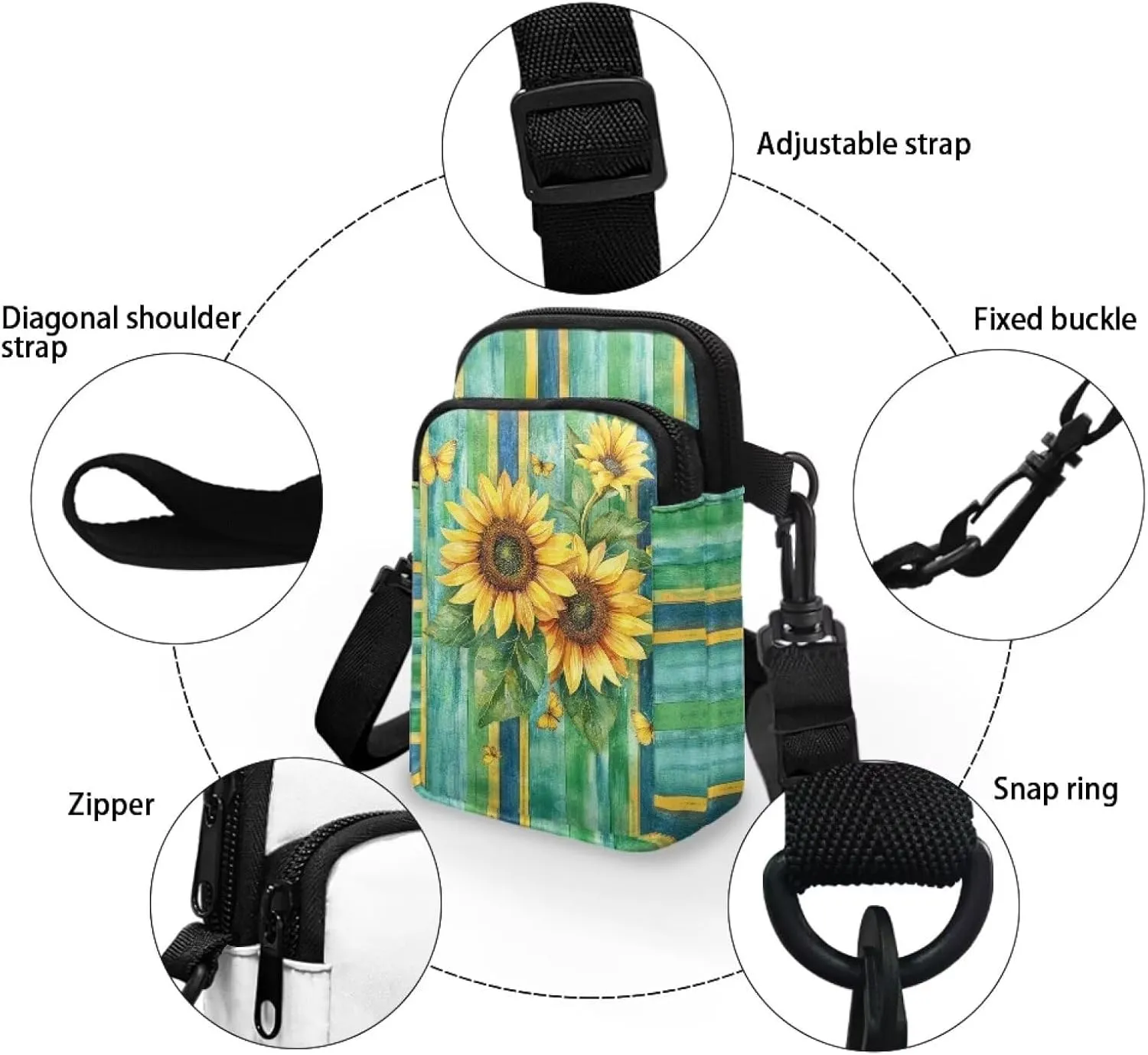Crossbody Backpack for Women Sling Bag with Adjustable Strap Women Cross Body Chest Bag Mini Purse