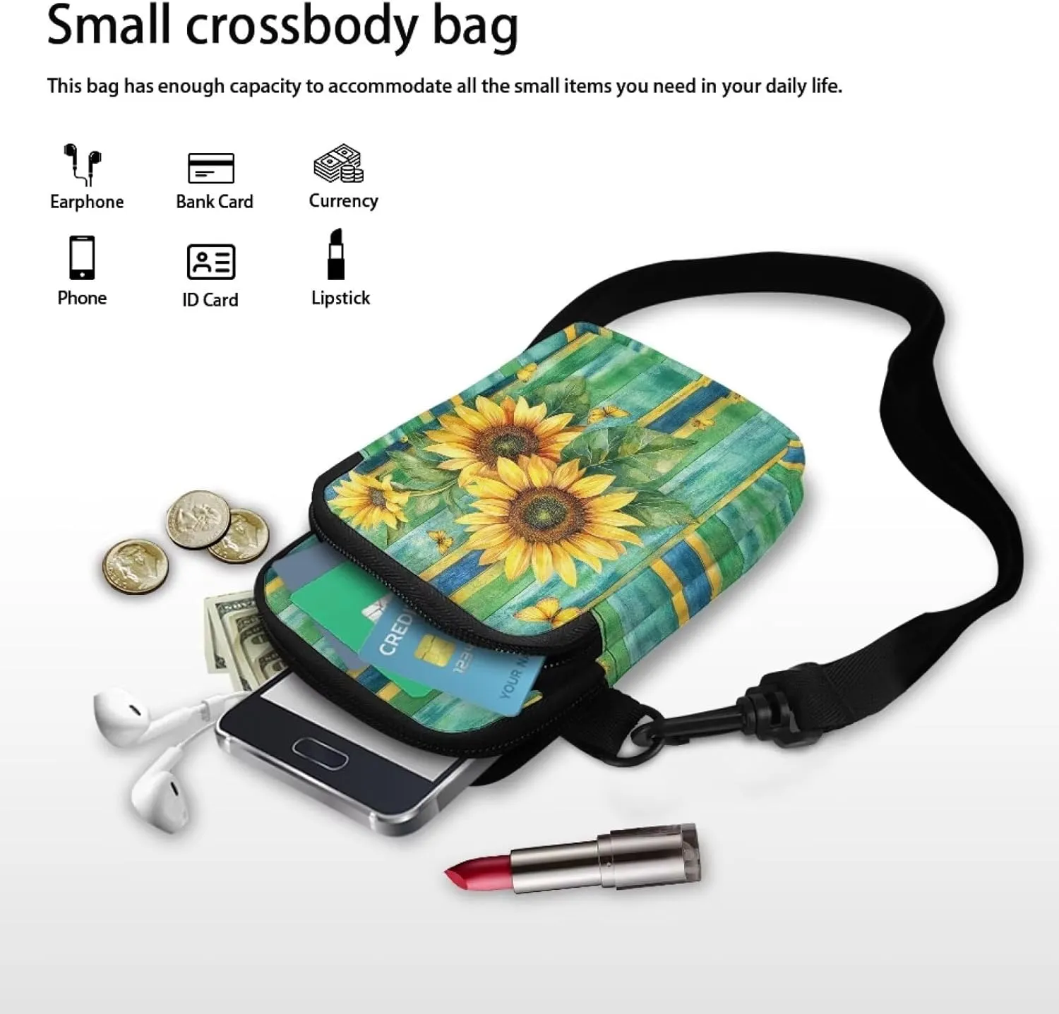 Crossbody Backpack for Women Sling Bag with Adjustable Strap Women Cross Body Chest Bag Mini Purse