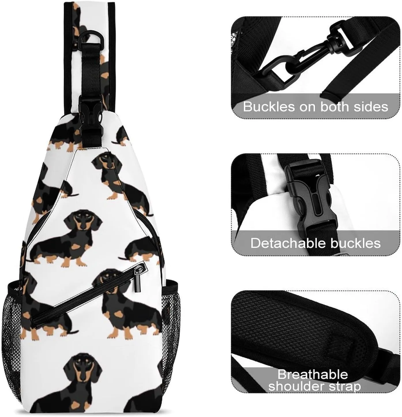 Crossbody Bag for Women Men Chest Bag Abstract Octopus Sling Bag Crossbody Shoulder Bag Sling Backpack