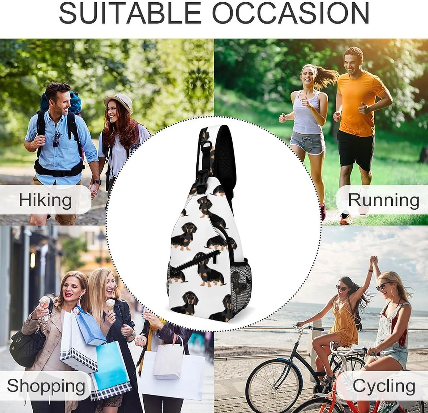 Crossbody Bag for Women Men Chest Bag Abstract Octopus Sling Bag Crossbody Shoulder Bag Sling Backpack