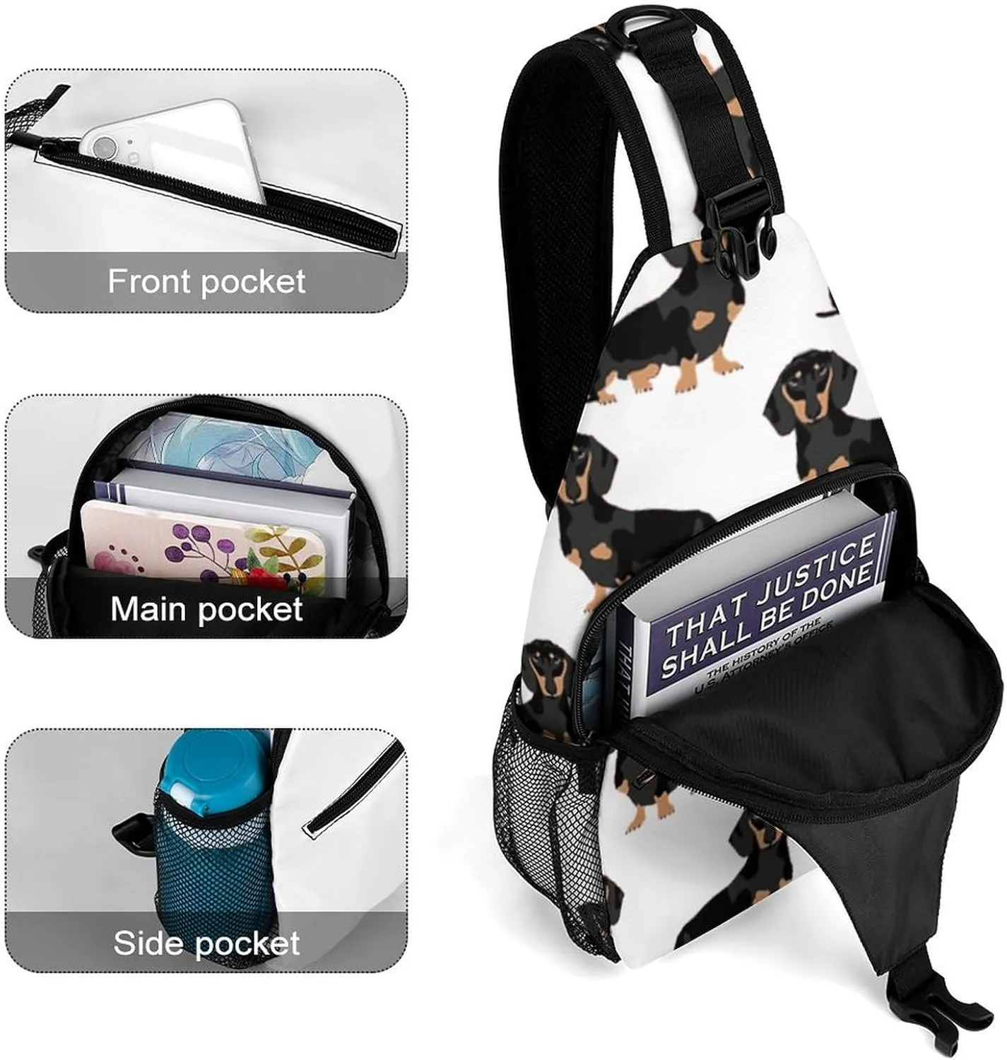 Crossbody Bag for Women Men Chest Bag Abstract Octopus Sling Bag Crossbody Shoulder Bag Sling Backpack