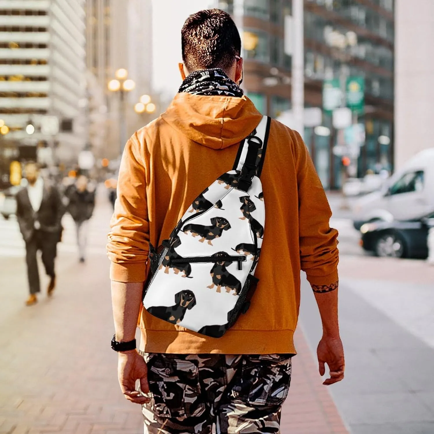 Crossbody Bag for Women Men Chest Bag Abstract Octopus Sling Bag Crossbody Shoulder Bag Sling Backpack