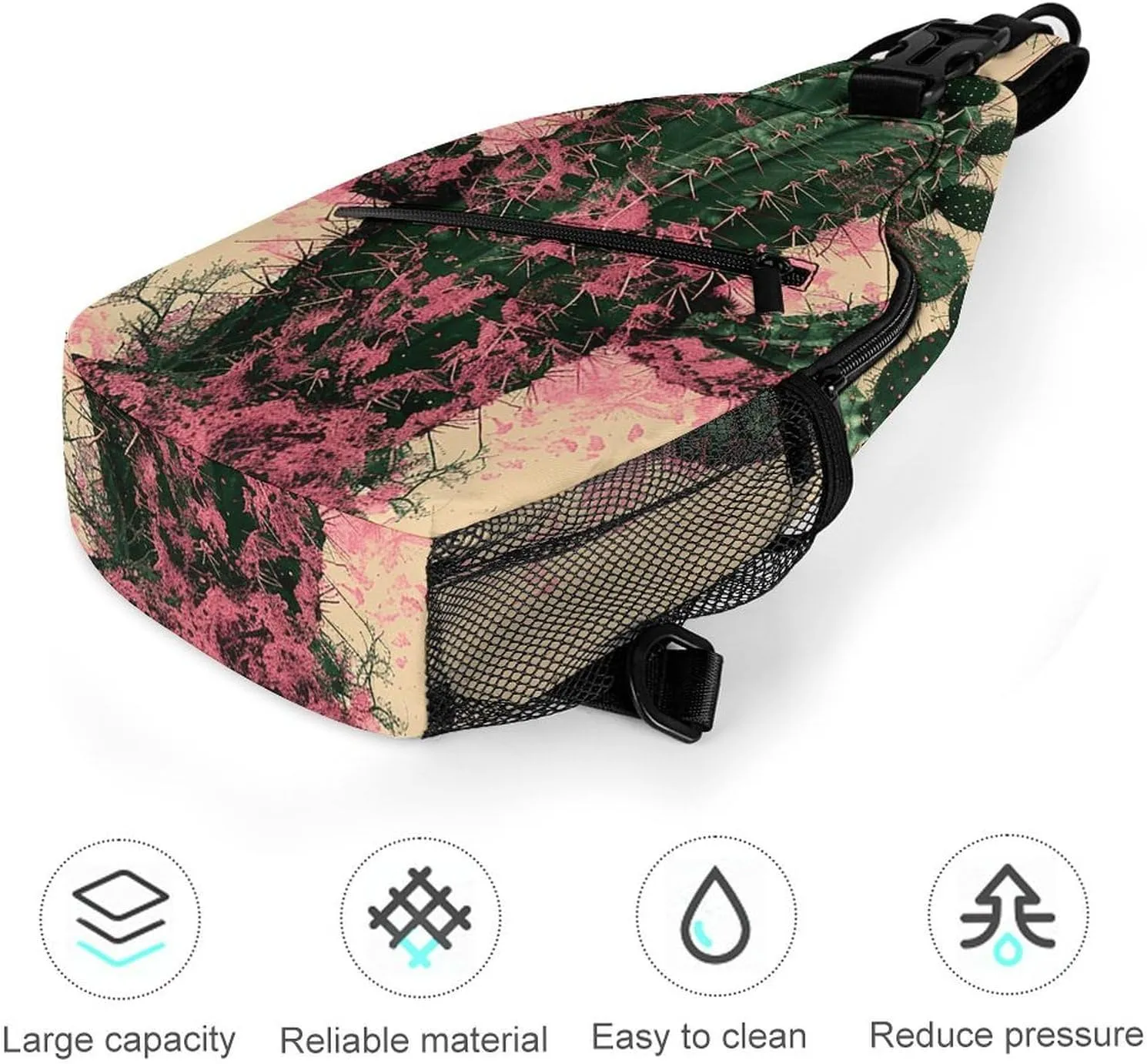 Crossbody Bag for Women Men Chest Bag Cactus And Plants Sling Bag Crossbody Shoulder Bag Sling Backpack