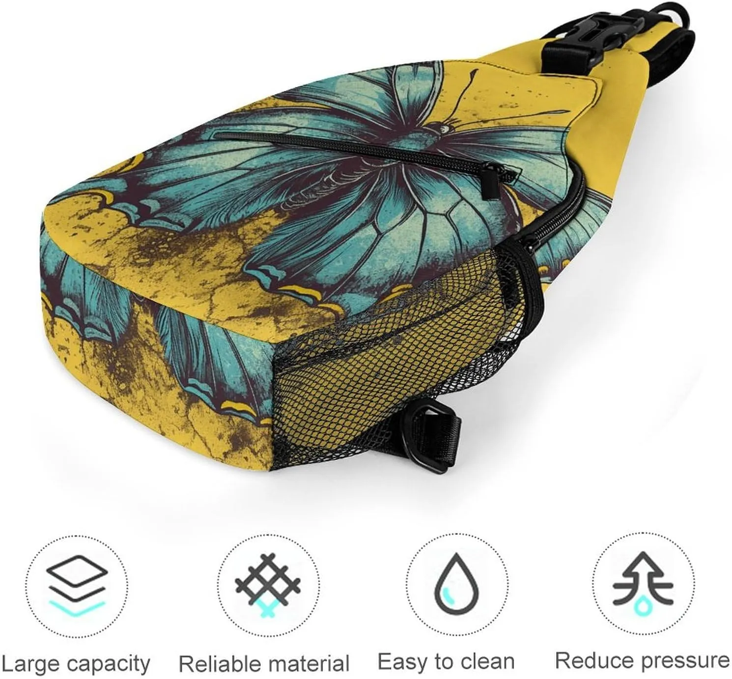 Crossbody Bag for Women Men Chest Bag Cactus And Plants Sling Bag Crossbody Shoulder Bag Sling Backpack