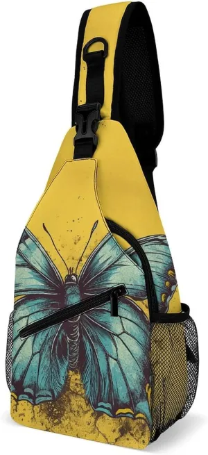 Crossbody Bag for Women Men Chest Bag Cactus And Plants Sling Bag Crossbody Shoulder Bag Sling Backpack
