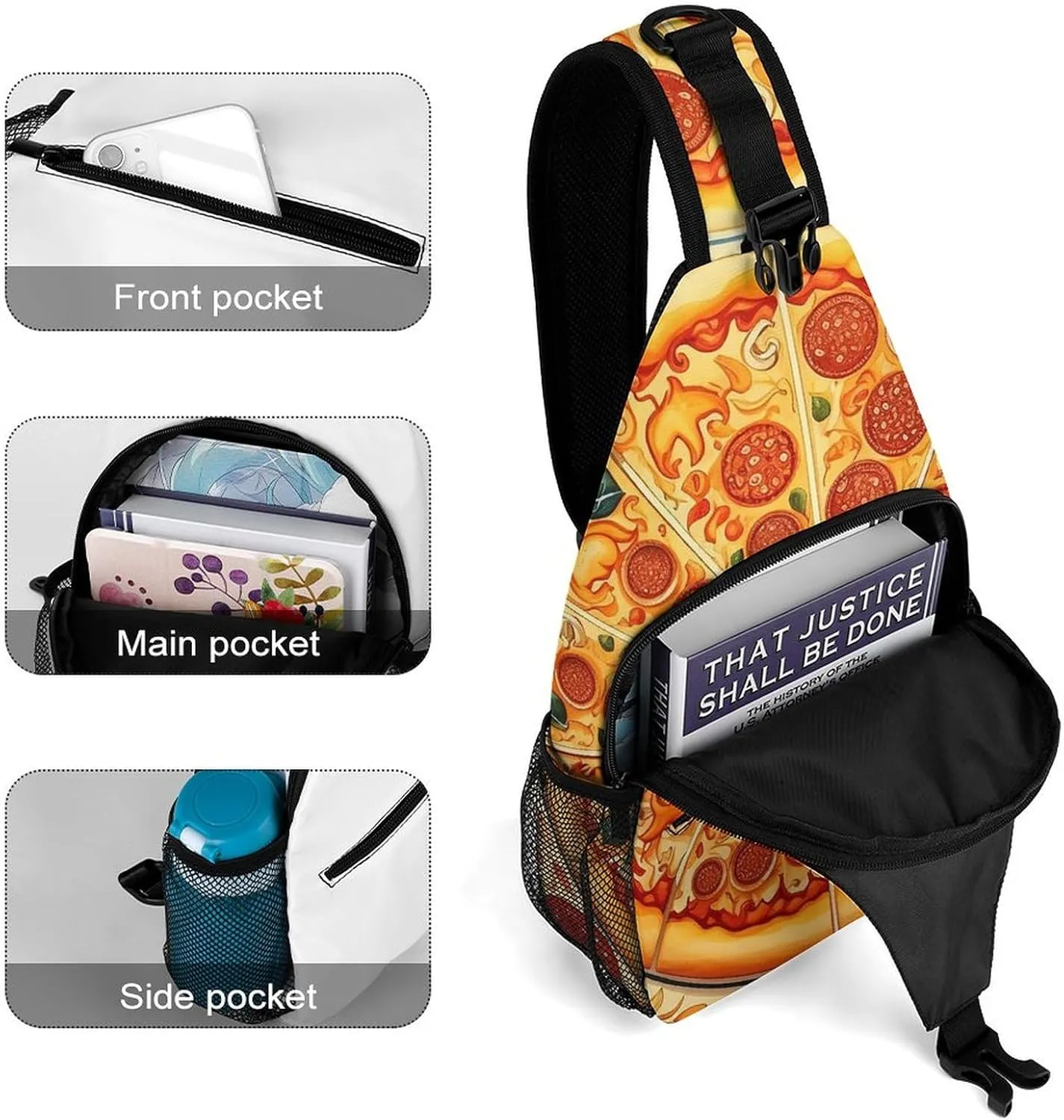 Crossbody Bag for Women Men Chest Bag Cool Dolphin Sling Bag Crossbody Shoulder Bag Sling Backpack