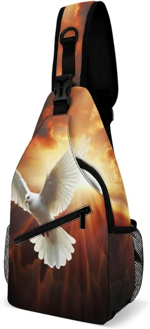 Crossbody Bag for Women Men Chest Bag Flying Dragon Sling Bag Crossbody Shoulder Bag Sling Backpack