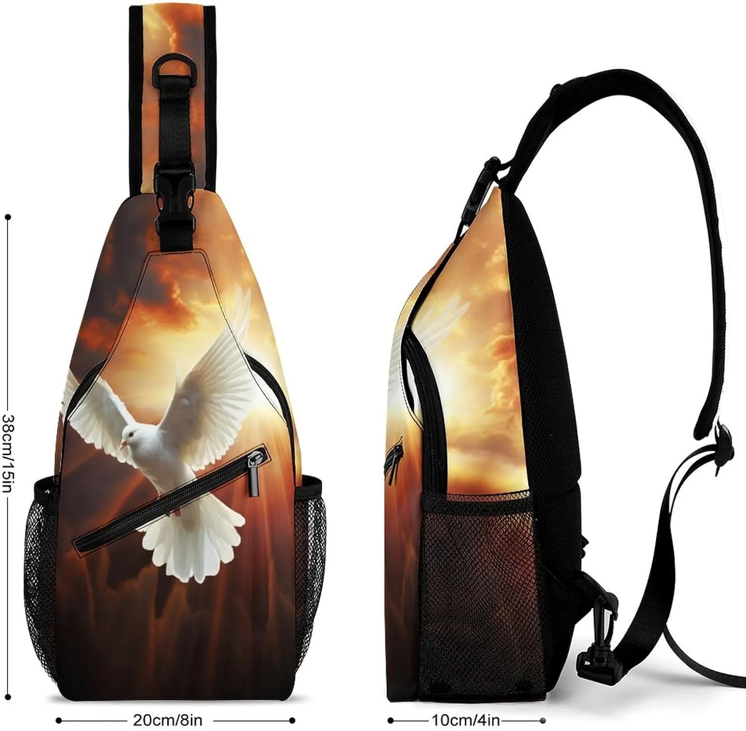 Crossbody Bag for Women Men Chest Bag Flying Dragon Sling Bag Crossbody Shoulder Bag Sling Backpack