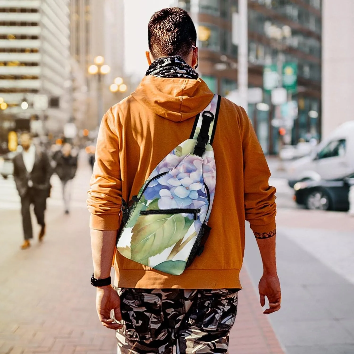 Crossbody Bag for Women Men Chest Bag Jungle Giraffe Sling Bag Crossbody Shoulder Bag Sling Backpack