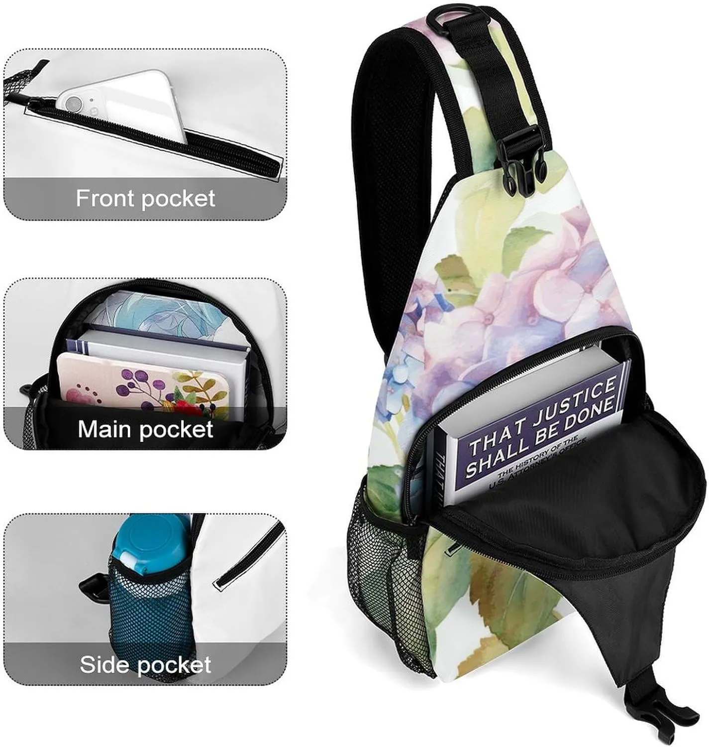 Crossbody Bag for Women Men Chest Bag Jungle Giraffe Sling Bag Crossbody Shoulder Bag Sling Backpack