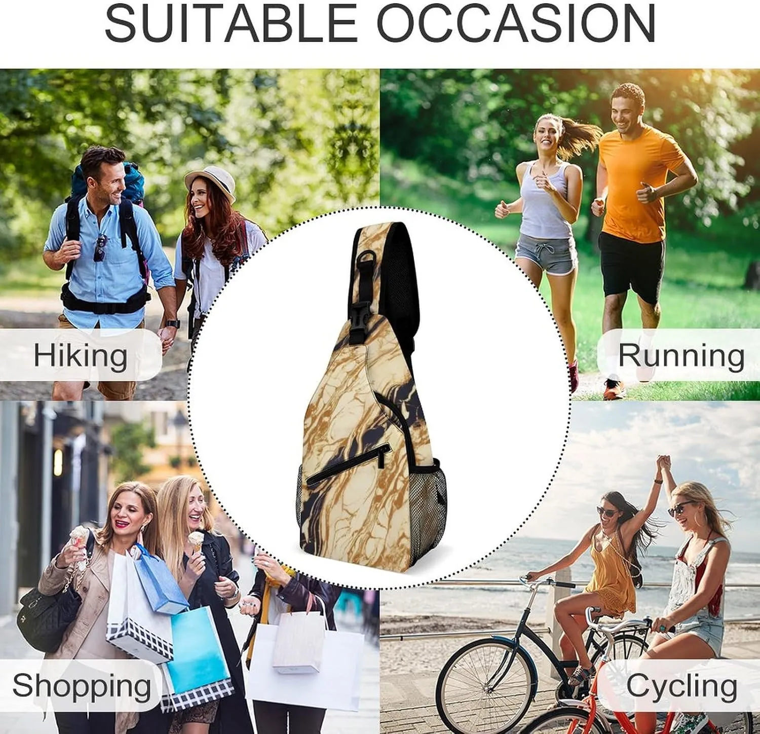 Crossbody Bag for Women Men Chest Bag Music Studio Sling Bag Crossbody Shoulder Bag Sling Backpack