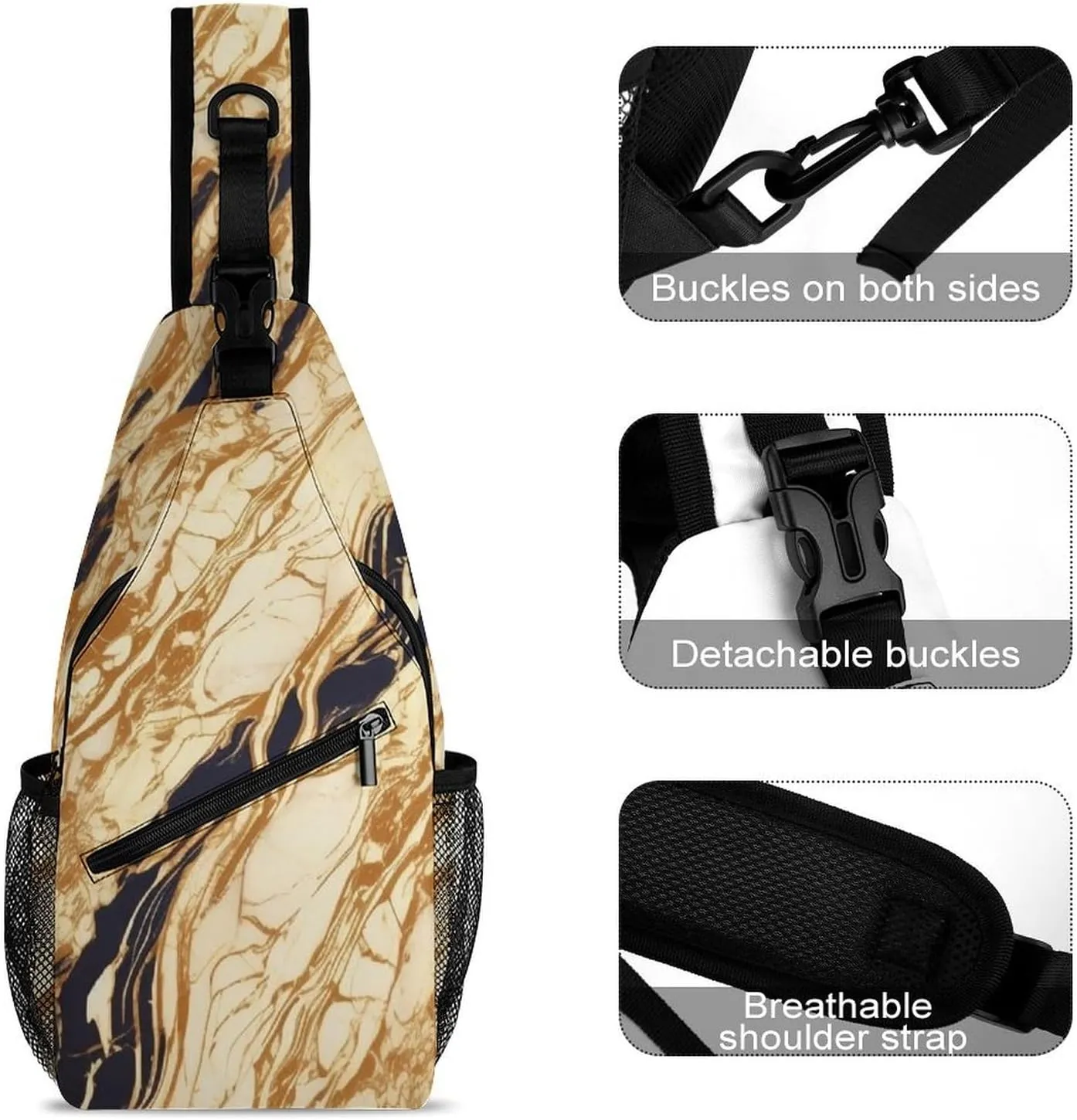 Crossbody Bag for Women Men Chest Bag Music Studio Sling Bag Crossbody Shoulder Bag Sling Backpack