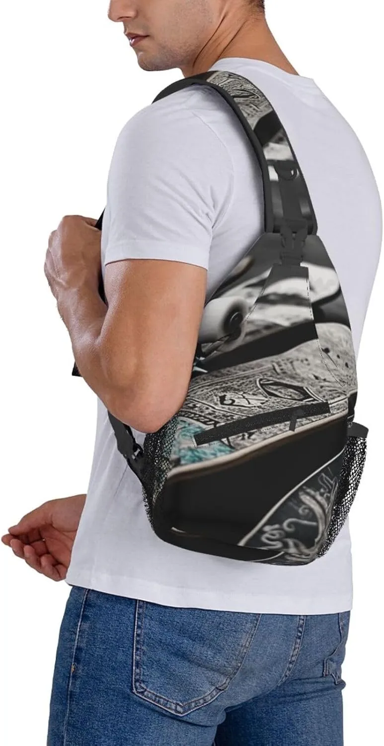 Crossbody Bag for Women Men Skate boards_79046072 Chest Bag Crossbody Sling Bag Adjustable Shoulder Bag