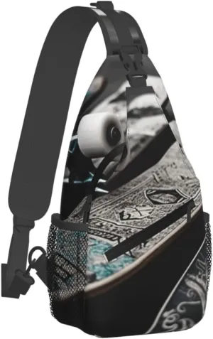 Crossbody Bag for Women Men Skate boards_79046072 Chest Bag Crossbody Sling Bag Adjustable Shoulder Bag