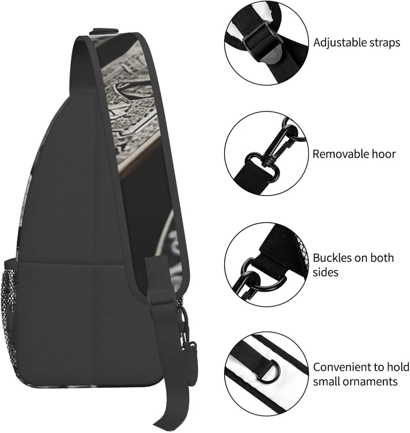 Crossbody Bag for Women Men Skate boards_79046072 Chest Bag Crossbody Sling Bag Adjustable Shoulder Bag